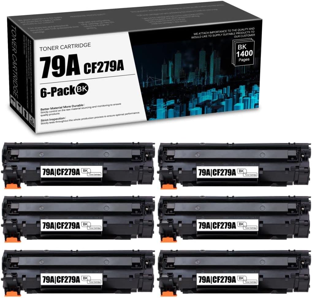 Black 6-Pack Compatible Toner Cartridge Replacement E162