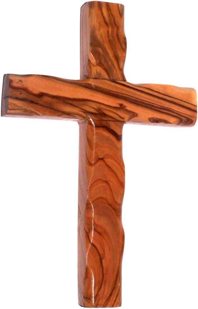 Olive Wood Cross with Certificate and Lord Prayer Card (4.75 Inches) Pack of 2 D79986