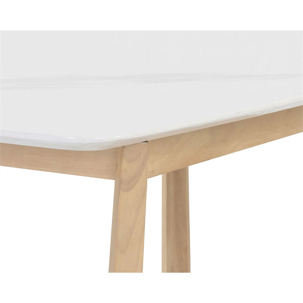70.5" Wood & Faux Marble Dining Table C9618