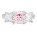 Pink Simulated Diamond 3 Stone Ring M430652