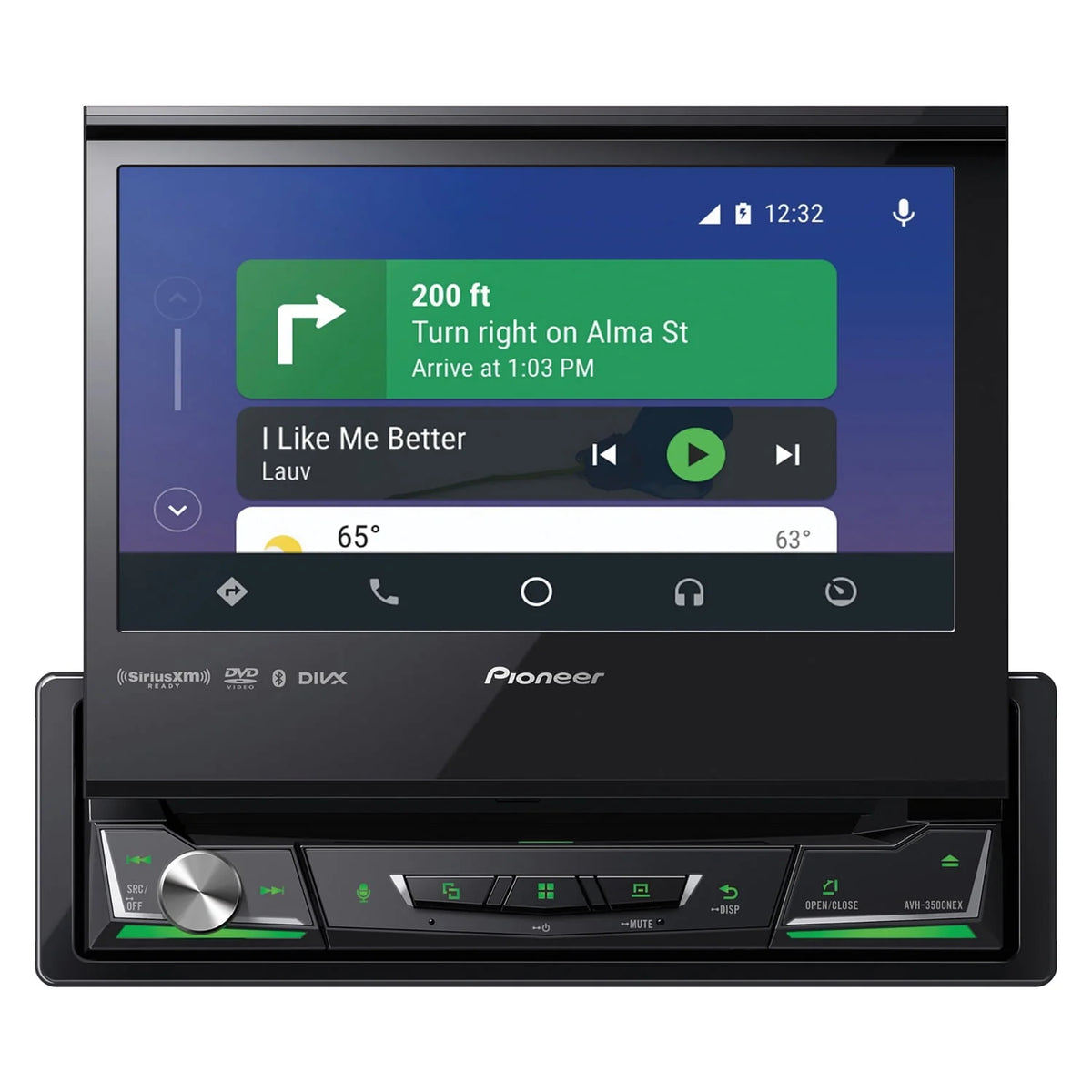Single-DIN DVD Receiver with Motorized Display S4874