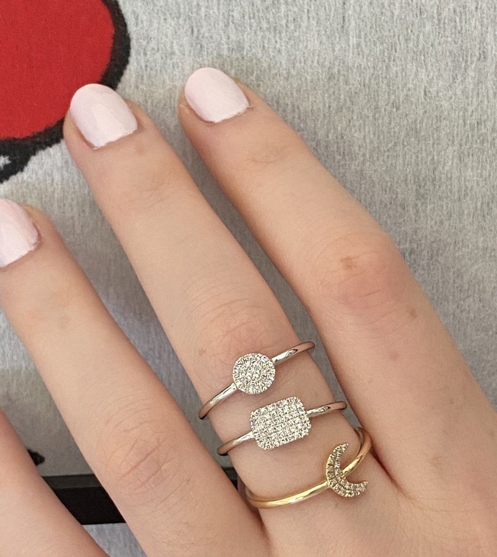 Diamond Rectangle Ring R7832