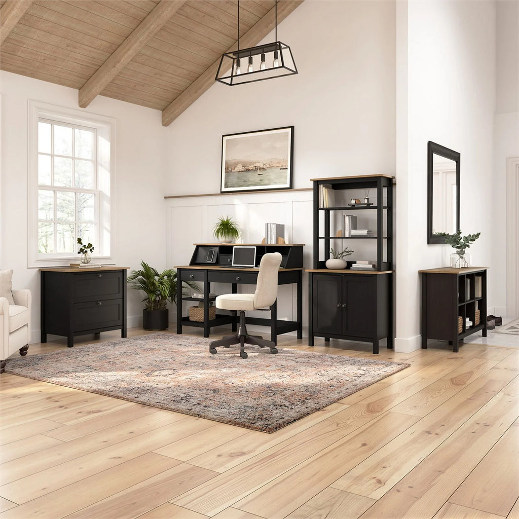 54W Computer Desk with Shelves E26582