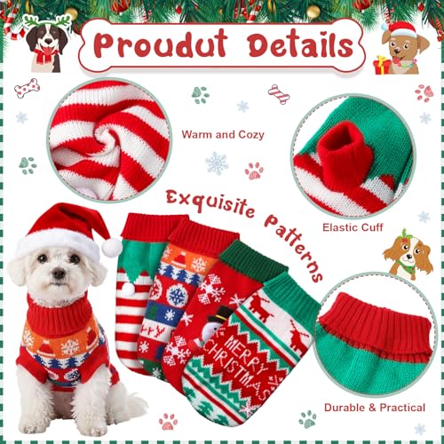 4 Pack Dog Christmas Sweater W36501