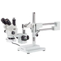 3.5X-45X Simul-Focal Stereo Zoom Microscope on Dual Arm Boom Stand U15100