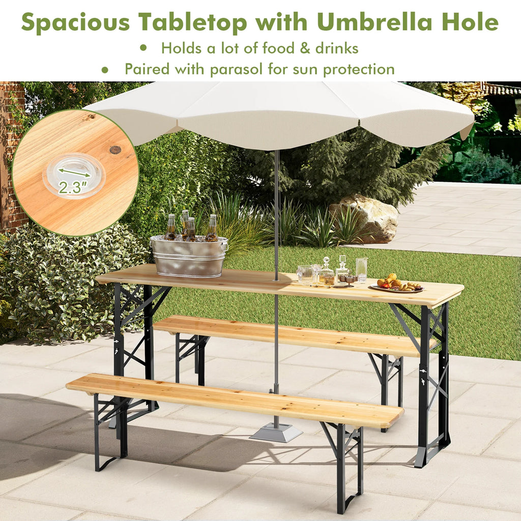 5.5 Ft Folding Wood Picnic Table I461