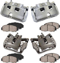 Front + Rear 4 Loaded OE Calipers with Ceramic Brake Pads Kit Y442