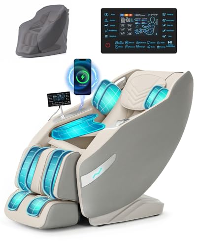 3D Full Body Massage Chair Zero Gravity Heat Grey M607472