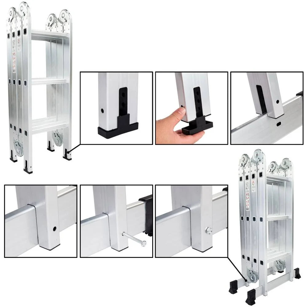 12.5ft 7 in 1 Folding Aluminium Scaffold Ladder Z2976