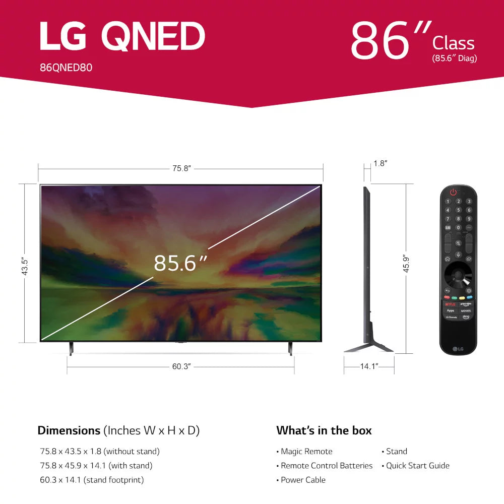 86 Class 4K UHD Smart TV with HDR U961