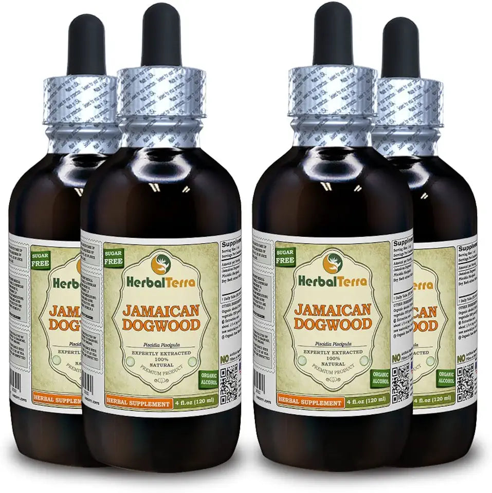Jamaican Dogwood Dried Bark Liquid Extract 4x120 ml C34410