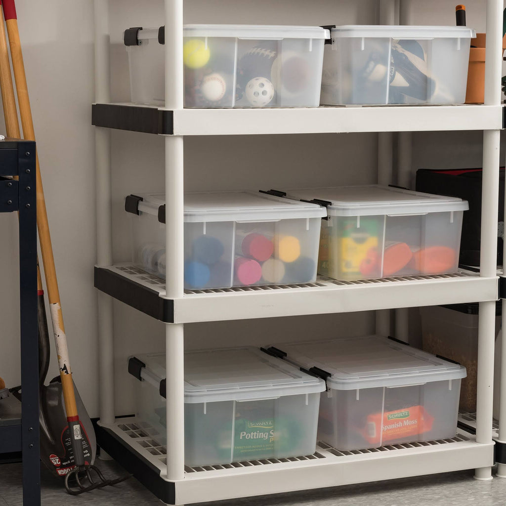 Clear 30 Quart Weathertight Storage Box, 6 Pack L689389