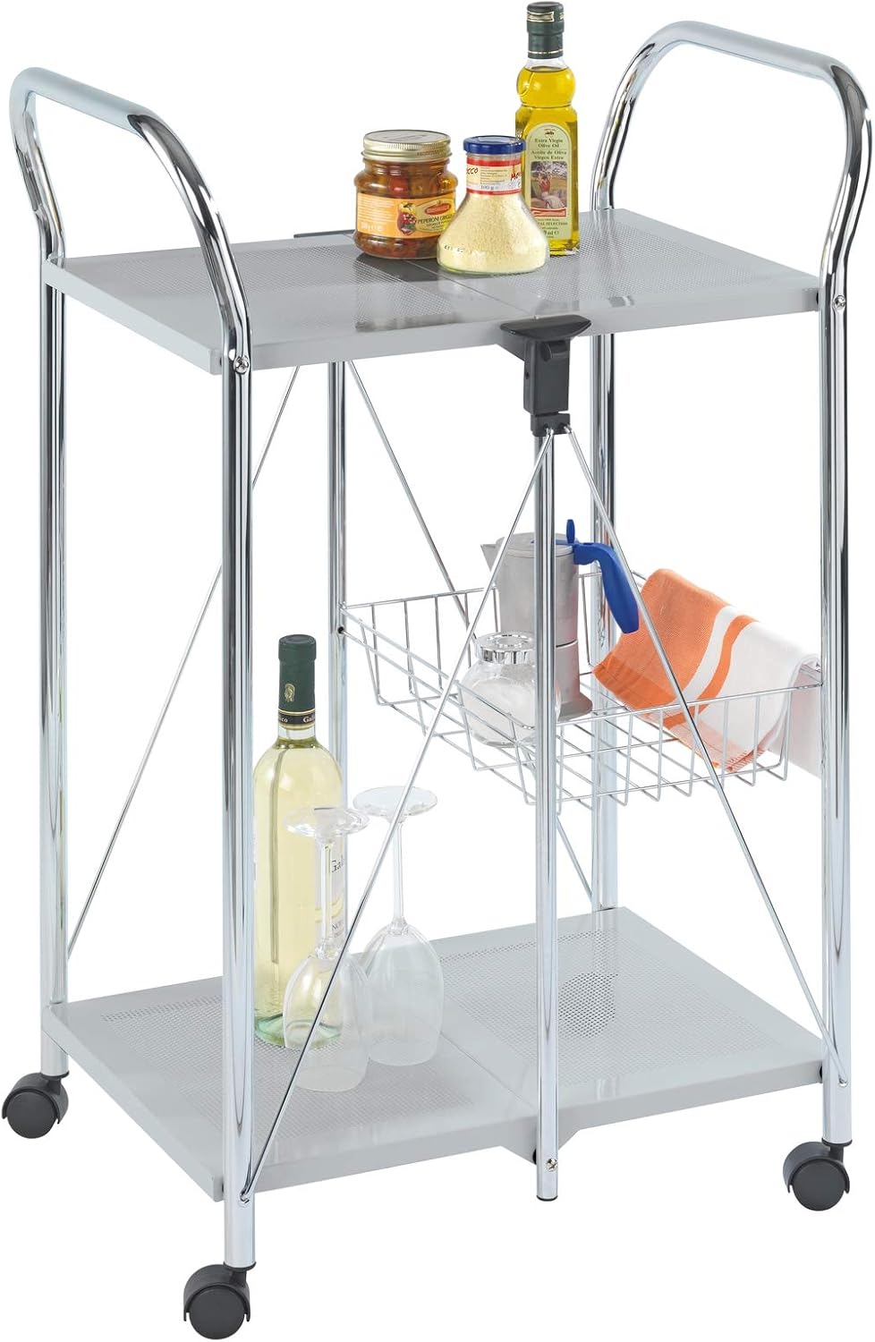 3 Tier Rolling Metal Cart D1264