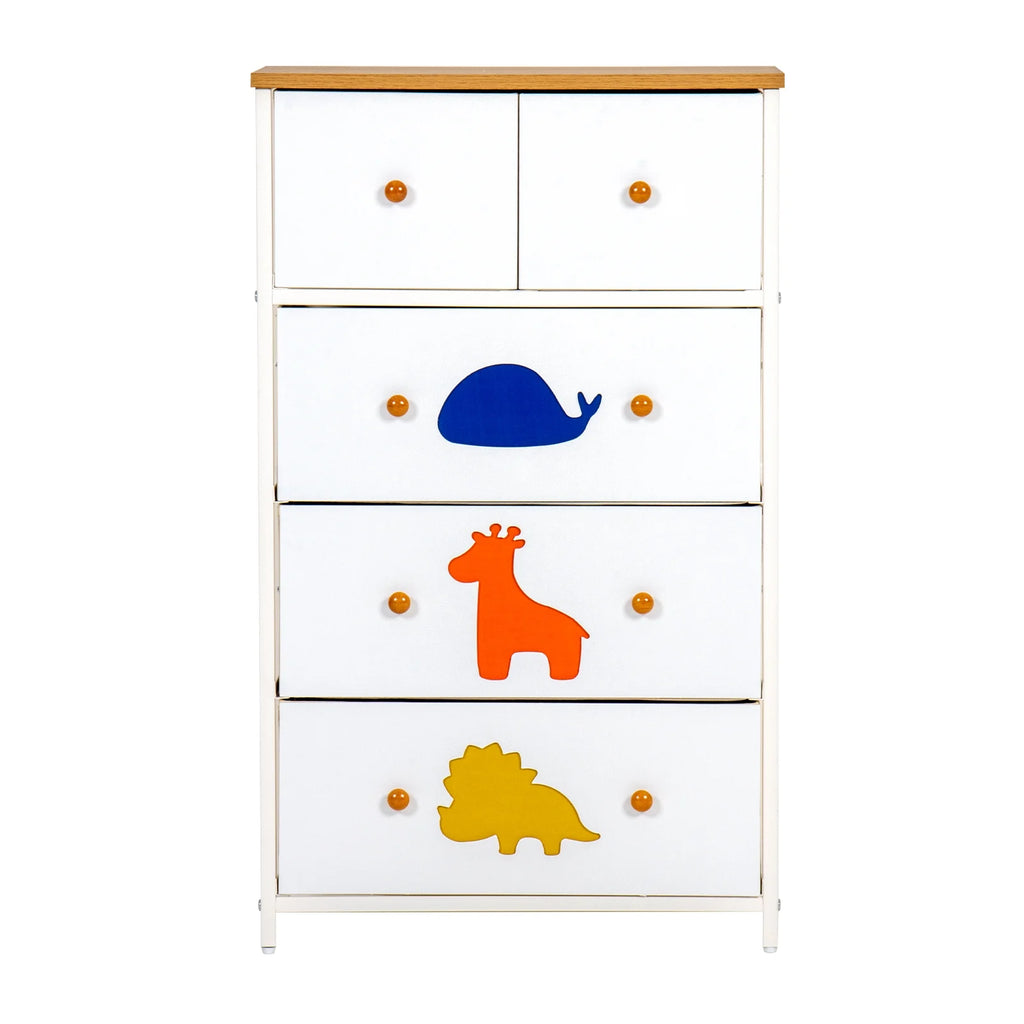 White 5 Drawer Dresser O80882