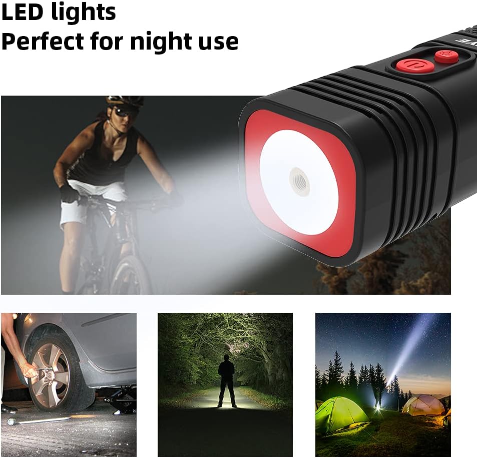 Tire Inflator Portable Air Compressor, 12V DC, 2000 * 3 mAh, 120 PSI, LED Light, Pack of 2 D303994