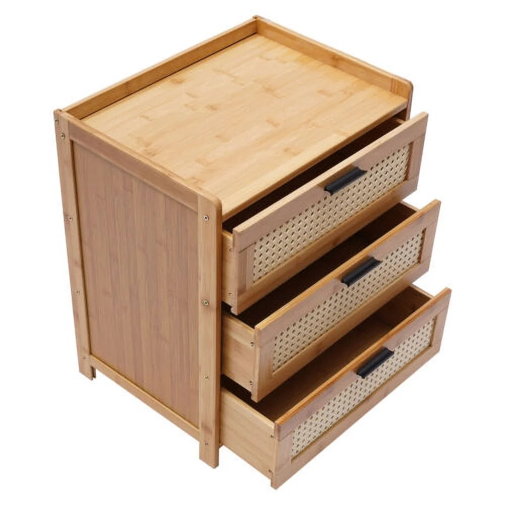 Bamboo Wood Nightstand W14716
