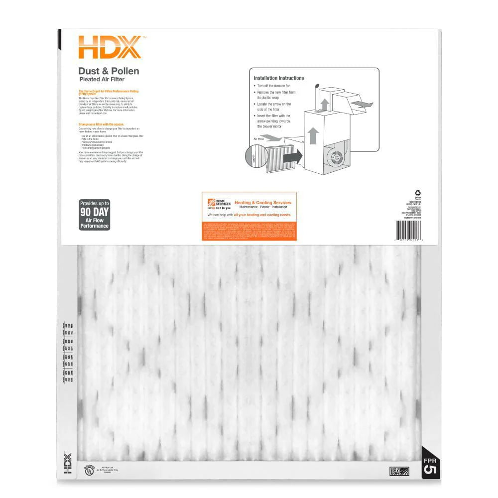 18 X 20 X 1 Pleated Air Filter 3-Pack E45970