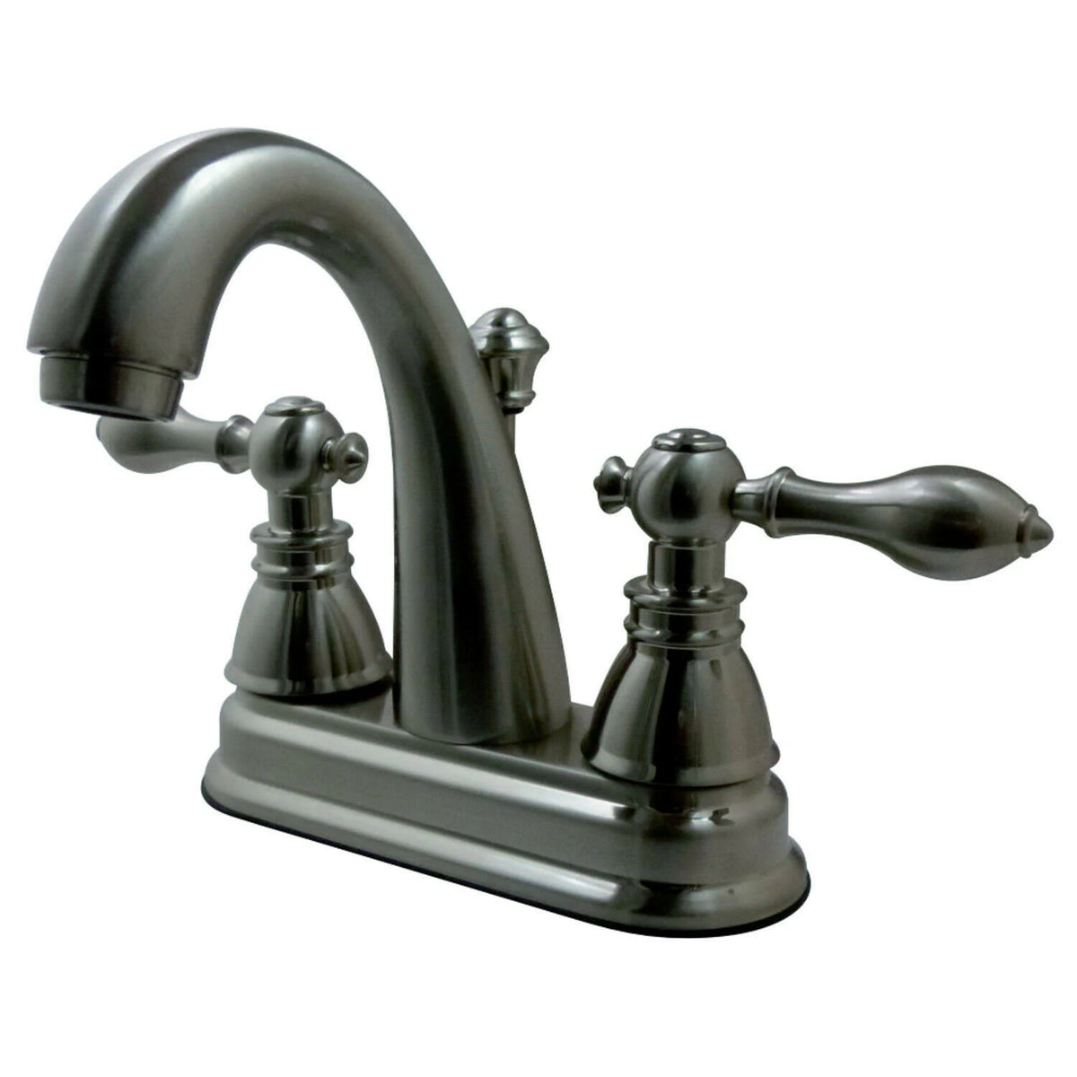 Satin Nickel Two-Handle Centerset Lavatory Faucet with Pop-Up T559
