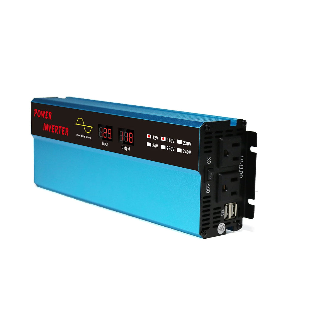 850W Pure Sine Car Power Inverter, 1600 Watt, 2 Sockets, 2 USB Ports A29019