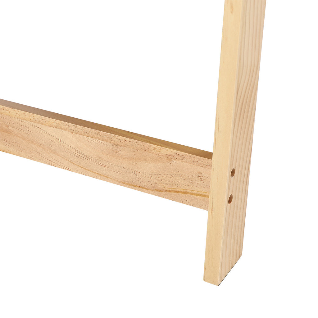 Pet Stairs Foldable Pine Wood Natural Black C967