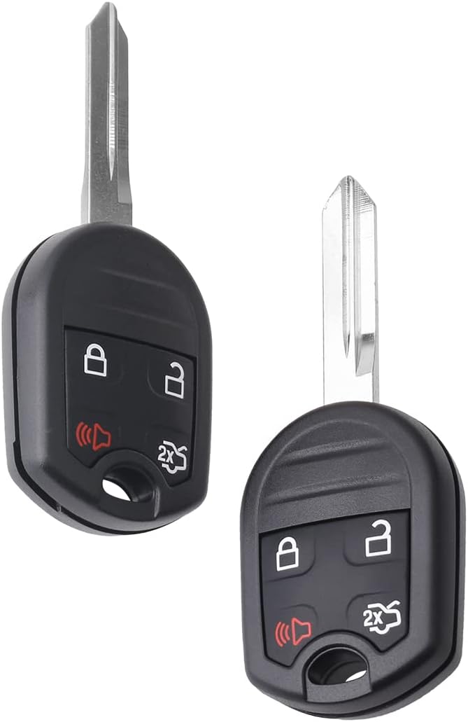 2Pcs Car Key Fob Keyless Entry Remote 4-btn Pack of 2 G389