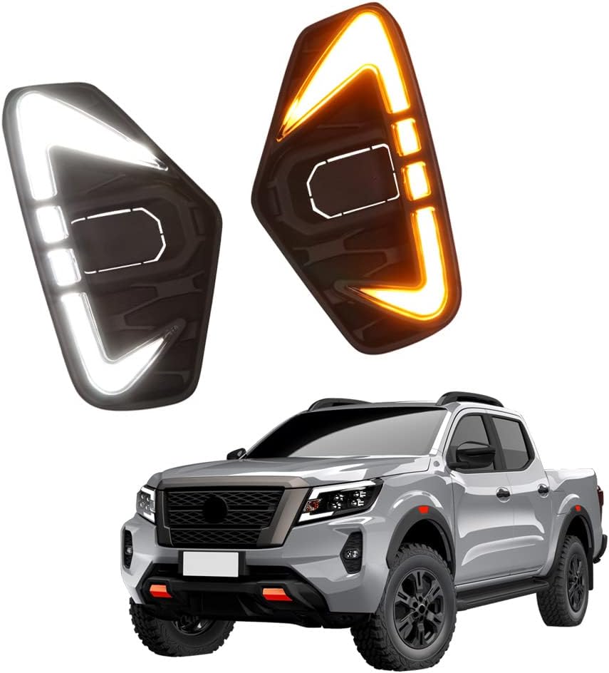 LED Daytime Running Light 2pcs White Yellow Turn Signals B41336