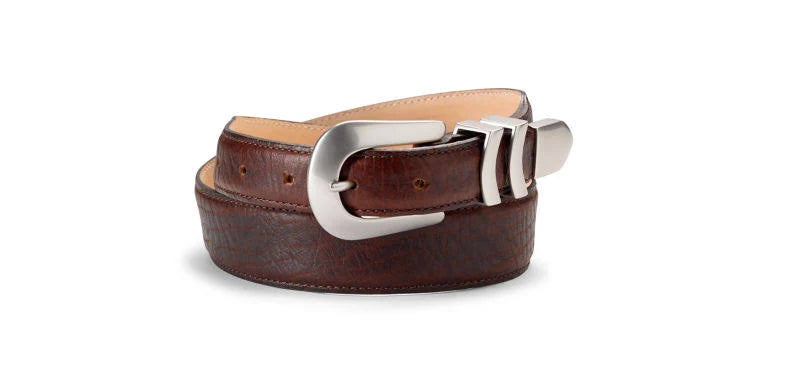Bison Belt with Silver Buckle C5693