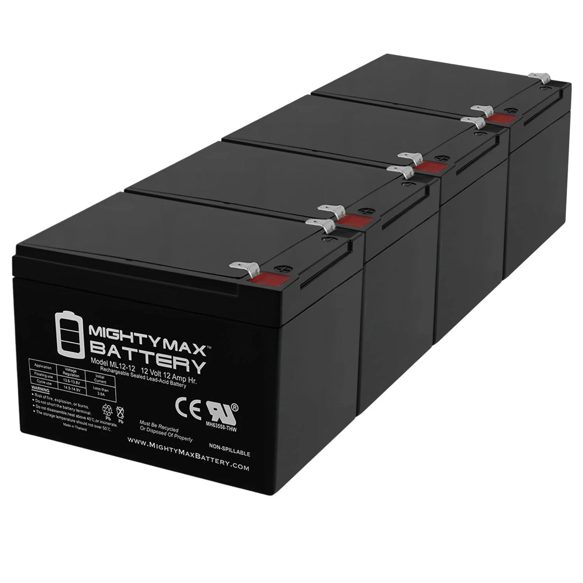 12V 12AH Deep-Cycle Rechargeable Battery I4507