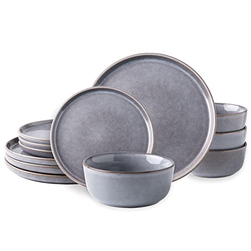 12pc Stoneware Dinnerware Set, Service for 4 M572264