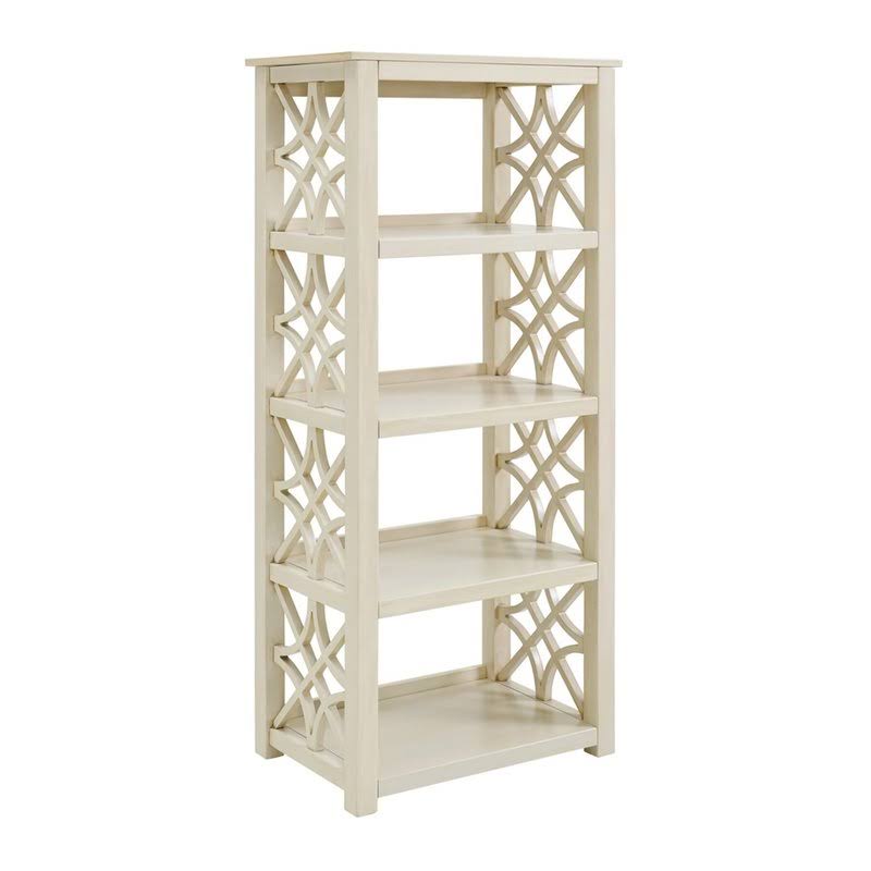Antique White Wood Bookcase P787