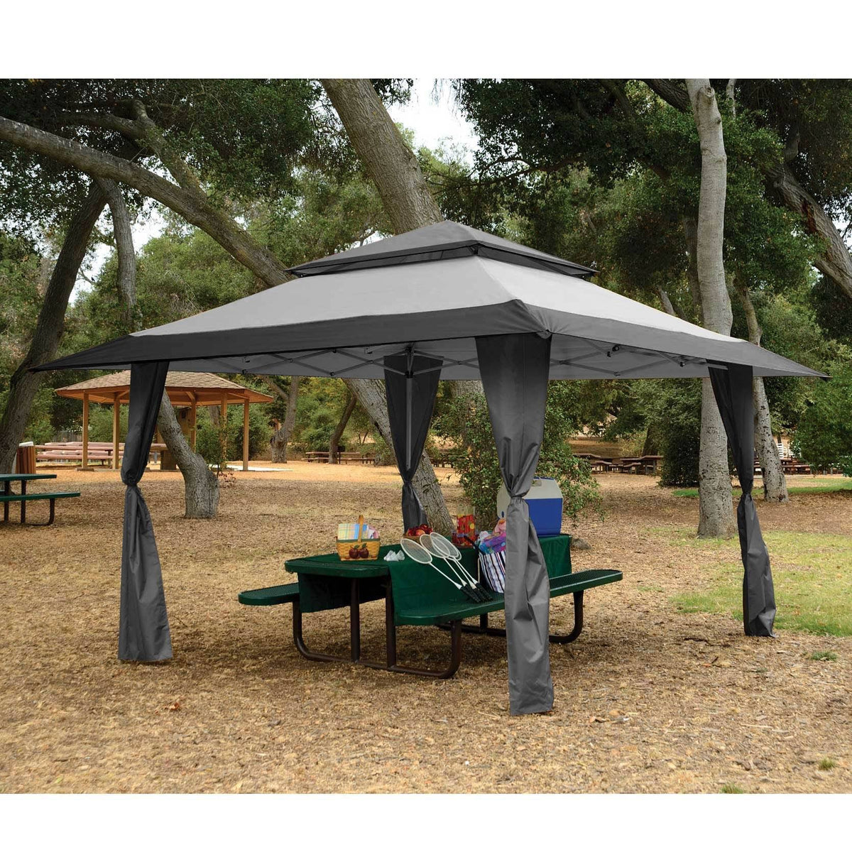 Gray 13 x 13 Foot Instant Gazebo Canopy Tent S604