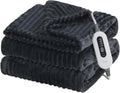 Dark Grey 50" x 60" Flannel Heated Electric Blanket Q735311