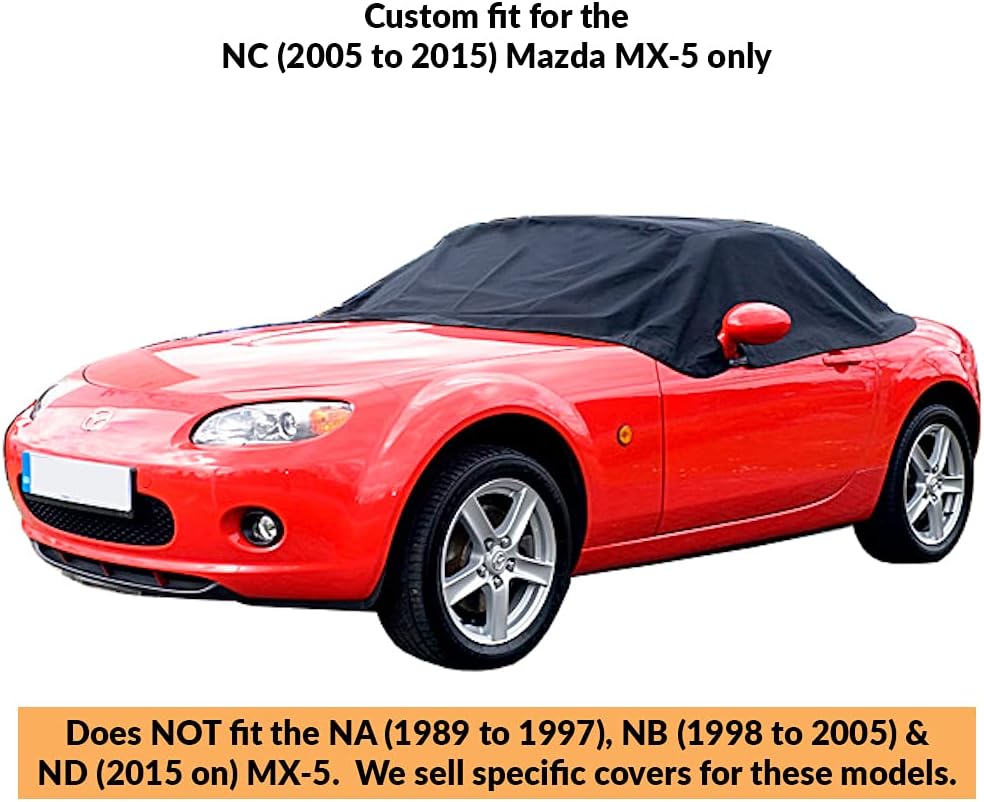 Custom-fit Soft Top Roof Protector Half Cover (Black) I97849