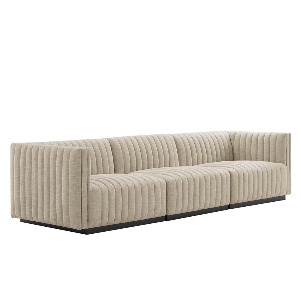 Tufted Upholstered Fabric Sofa B438098