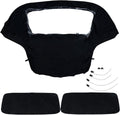 Soft Top with Plastic Window Black Twill Replacement I32515