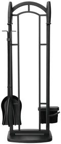 Black Wrought Iron 5-Piece Fireset X512996