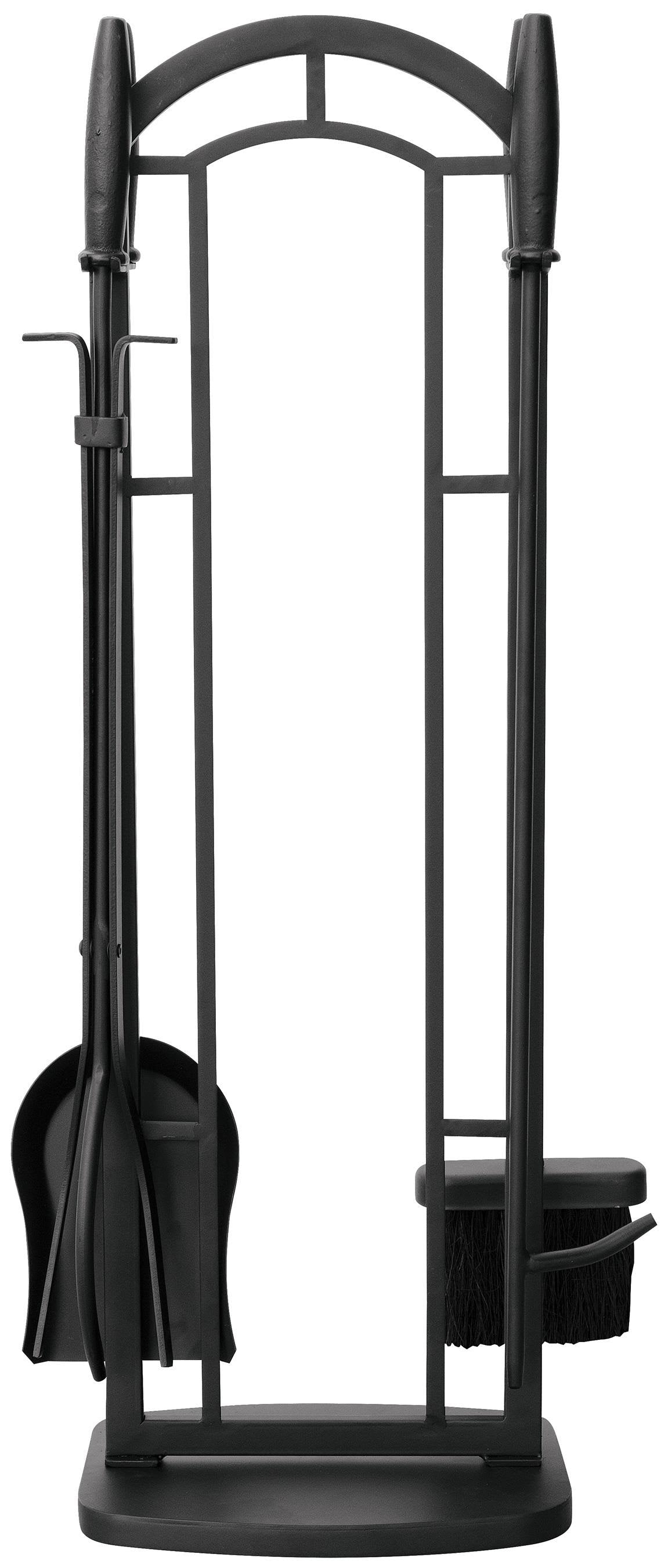 Black Wrought Iron 5-Piece Fireset X512996