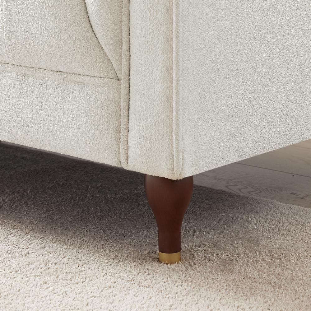 Beige Boucle Fabric Sofa M52350