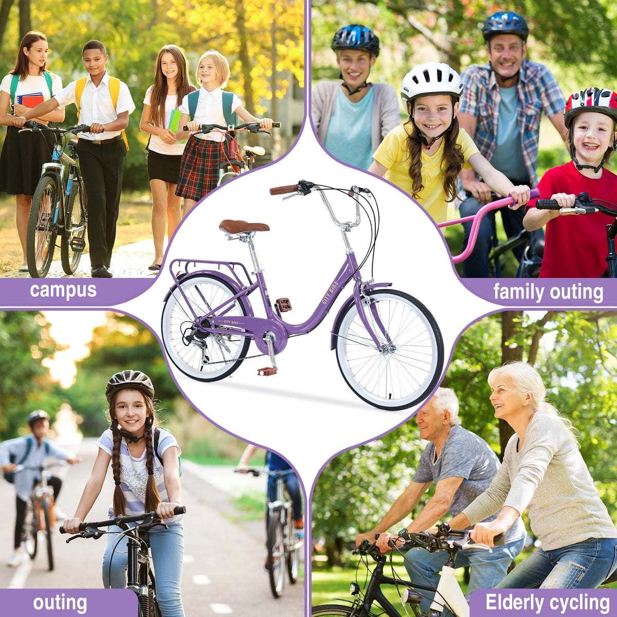 Pink 22 inch 7 speed Girls Cruiser Bike A66952
