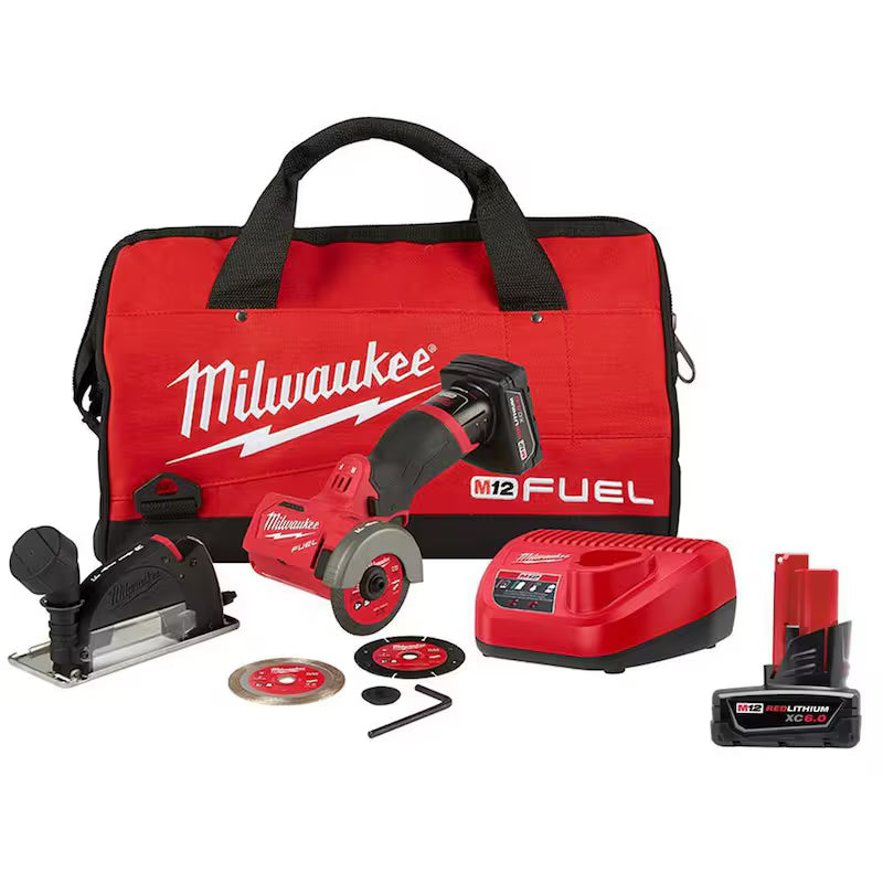 12V Cordless Brushless Cut Off Saw Kit with 6.0Ah Battery X68184