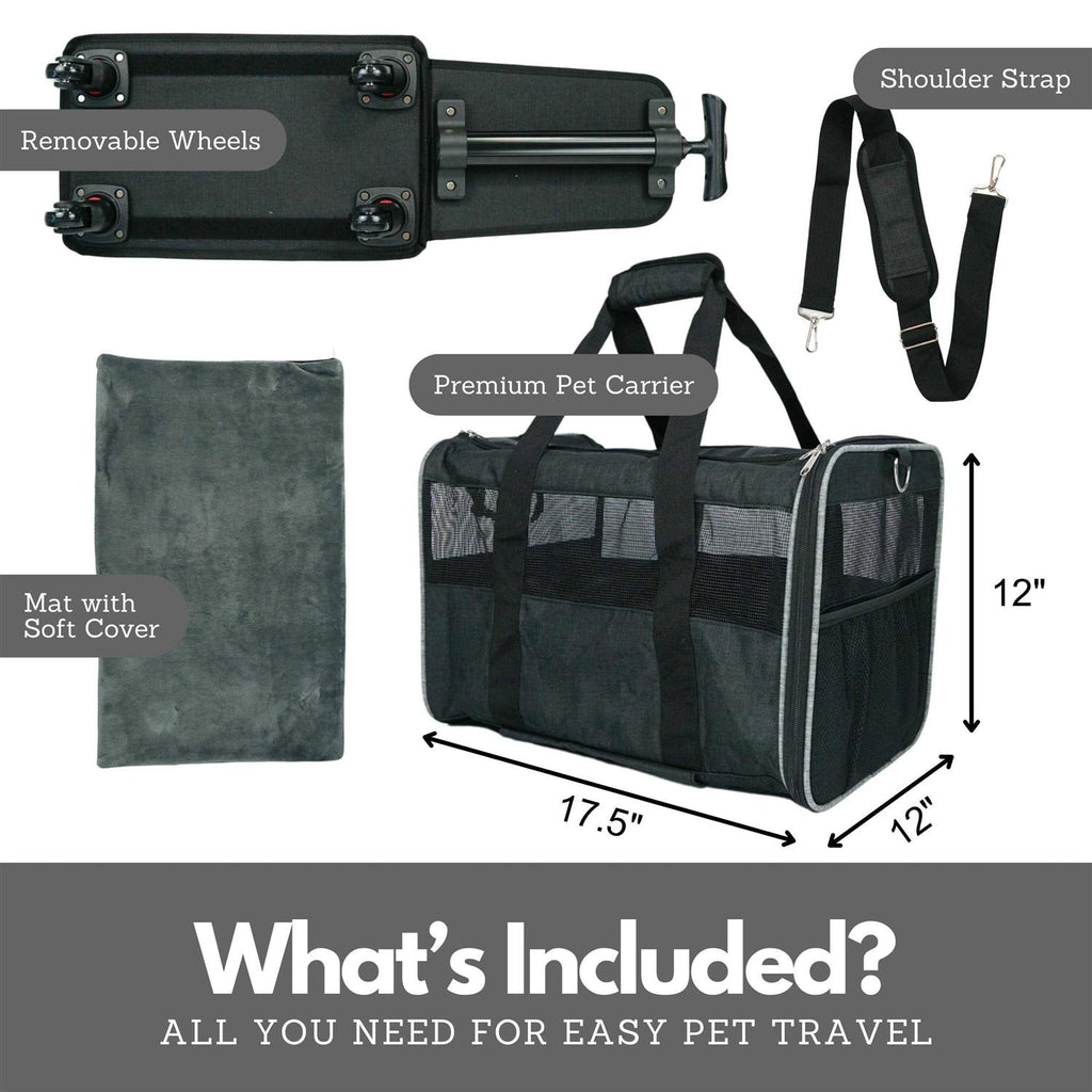 Rolling Pet Carrier with Wheels P438511