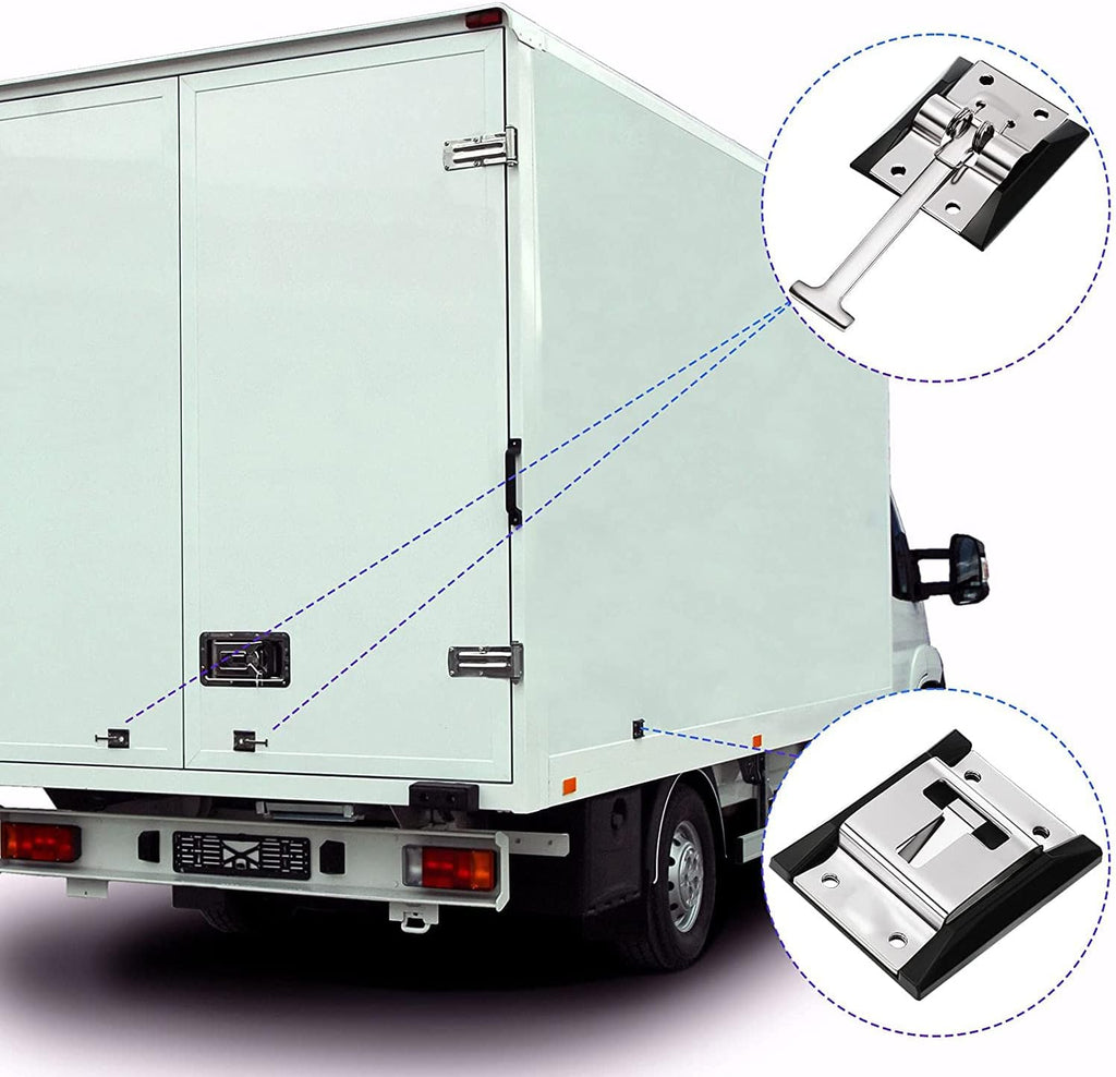 Rv Door Holder Metal T-Style Entry Door Catch 2 Pack with 16 304 Stainless Steel Screws M499