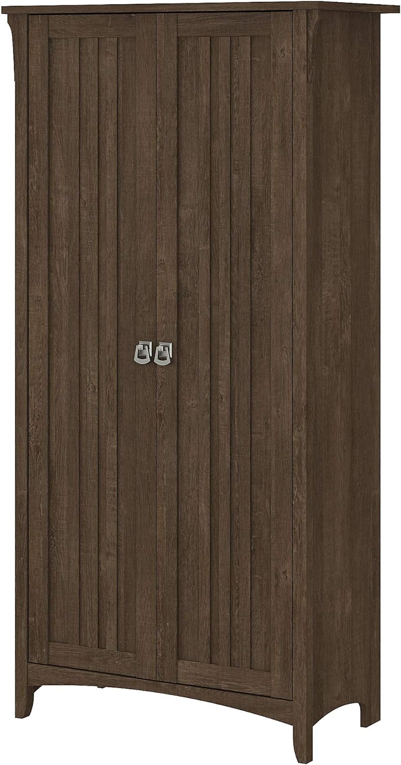 Tall Storage Cabinet with Doors in Cape Cod Gray O358685