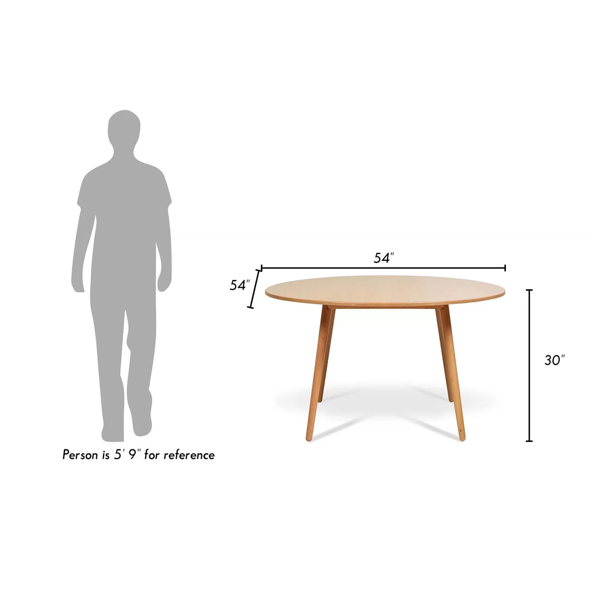 54" 6-Seater Round Dining Table O98390