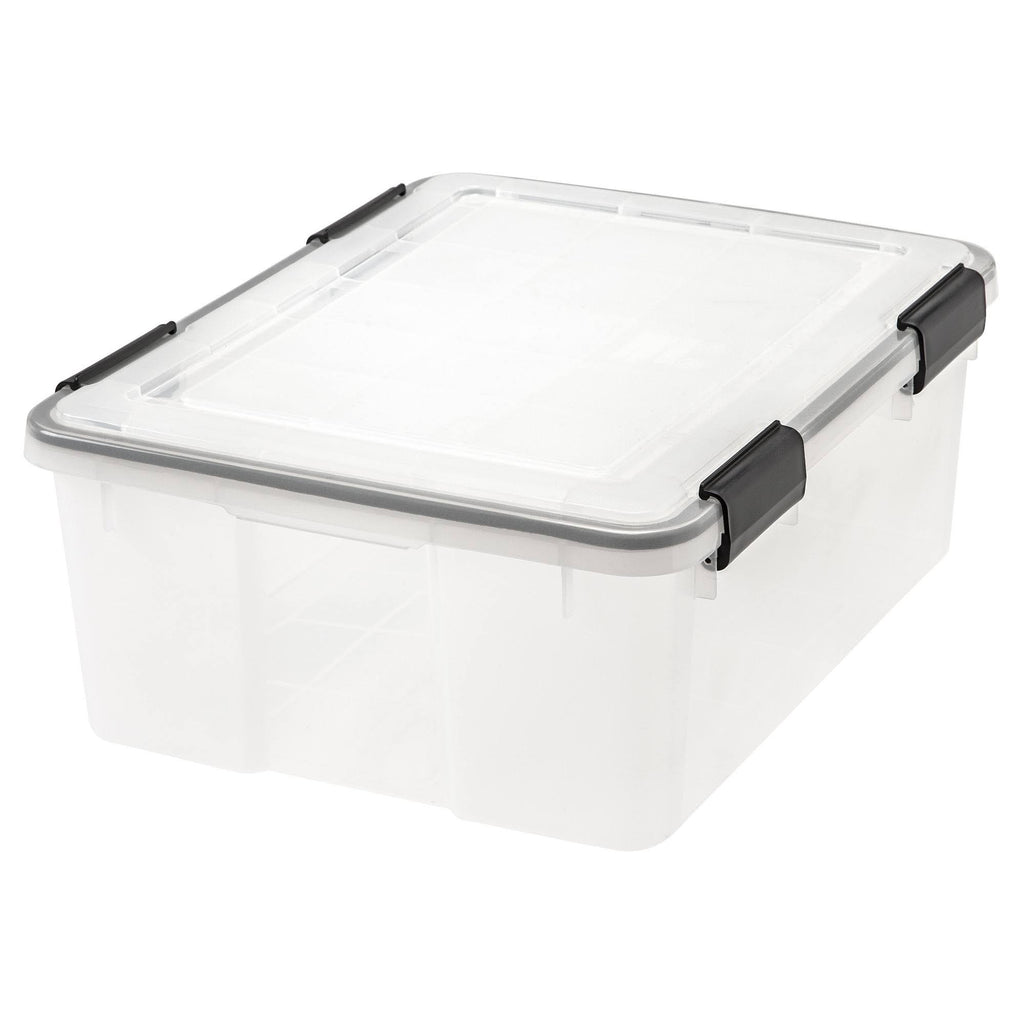 Clear 30 Quart Weathertight Storage Box, 6 Pack L689389