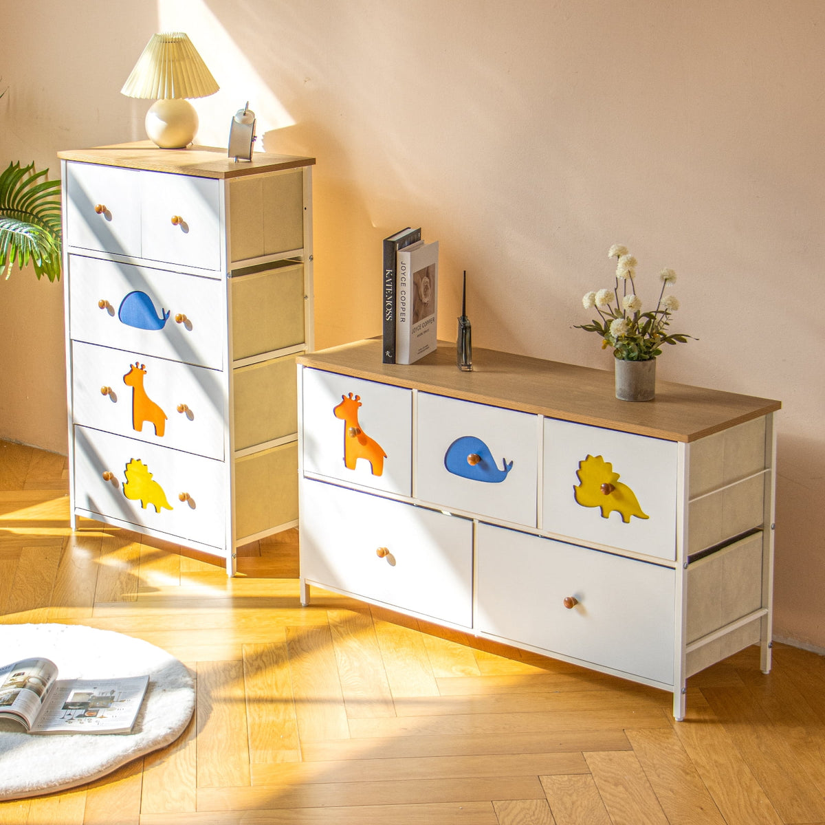 White 5 Drawer Dresser O80882