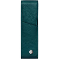 Green Leather Two Pen Case Q890432