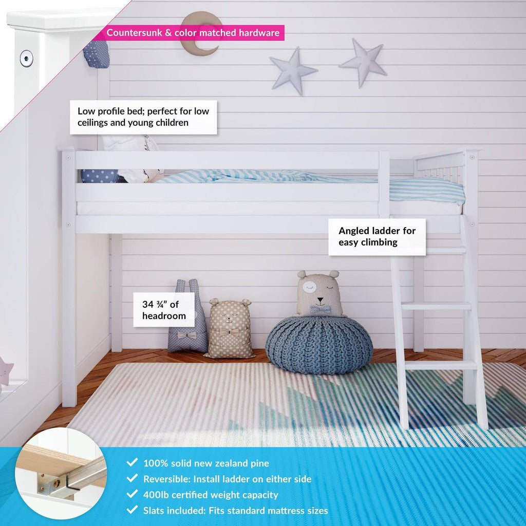 Twin-size Low Loft White N781