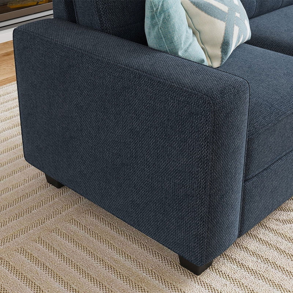 Light Grey Convertible Sectional Sleeper Sofa with Storage M72132