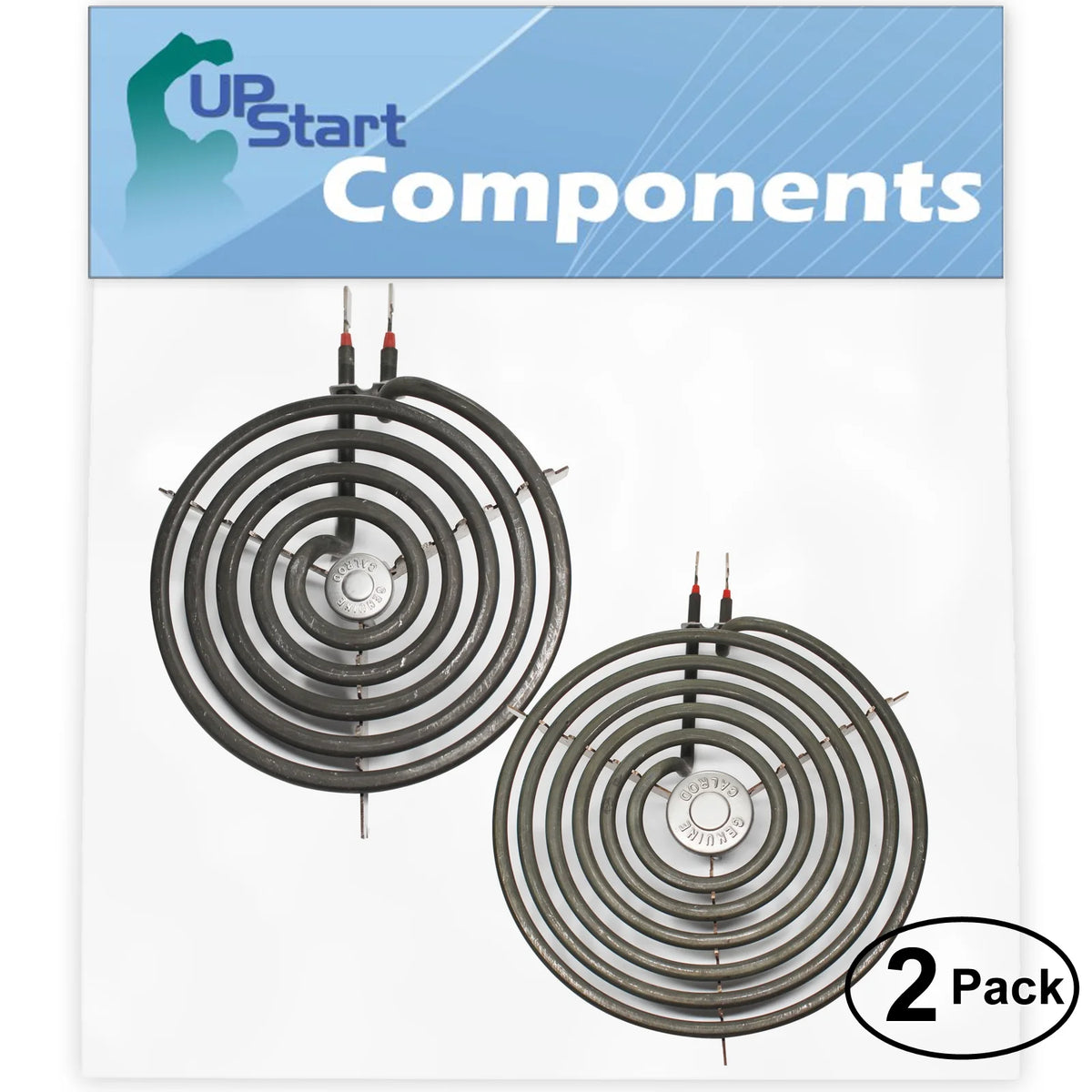 2-Pack 8 inch 6 Turns & 6 inch 5 Turns Surface Burner Elements for Range, Stove & Cooktop P108